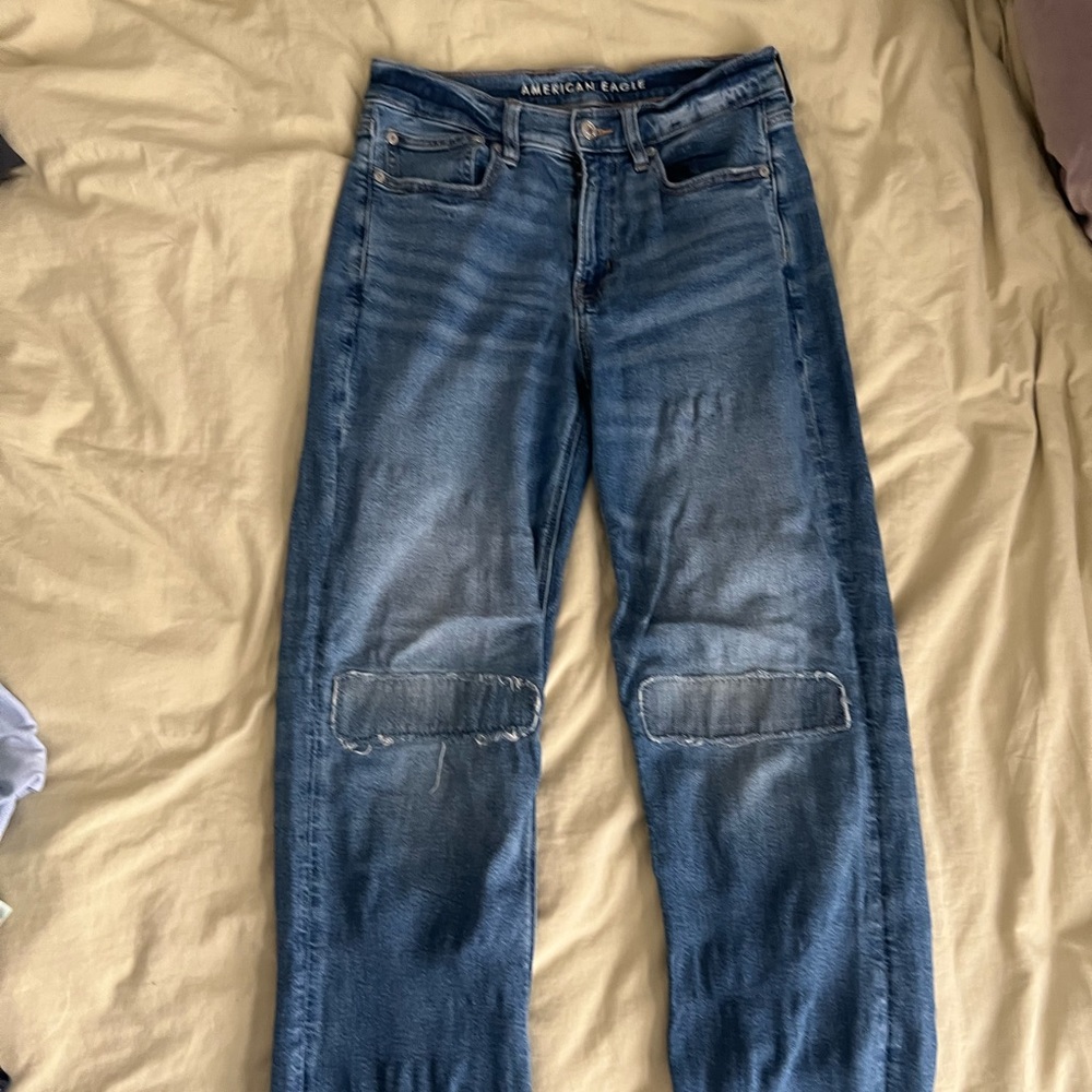 American Eagle Outfitters Blue Distressed Jeans